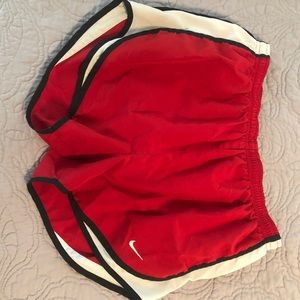 Women’s red Nike shorts